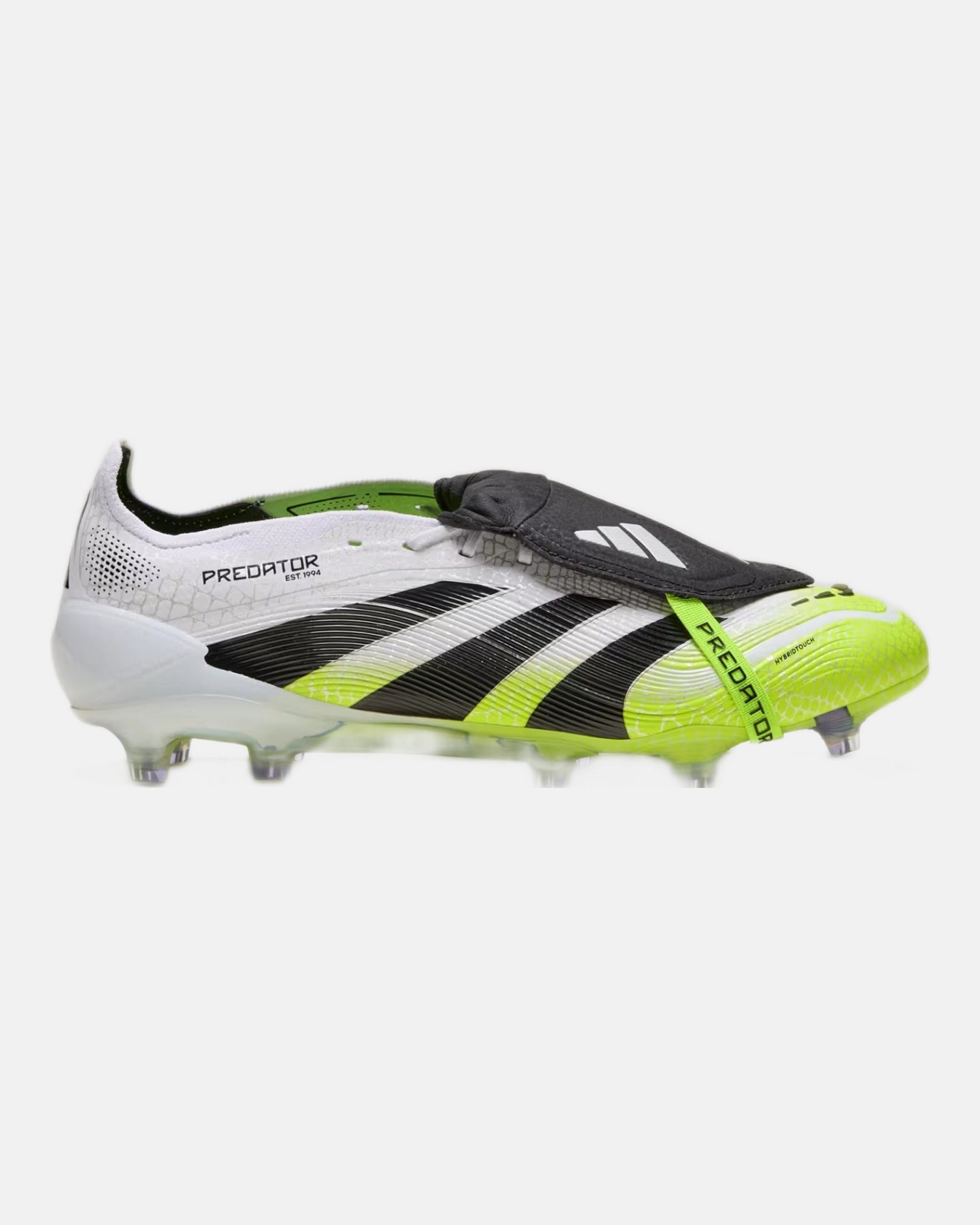 Crampons Predator Blanc jaune Elite FG