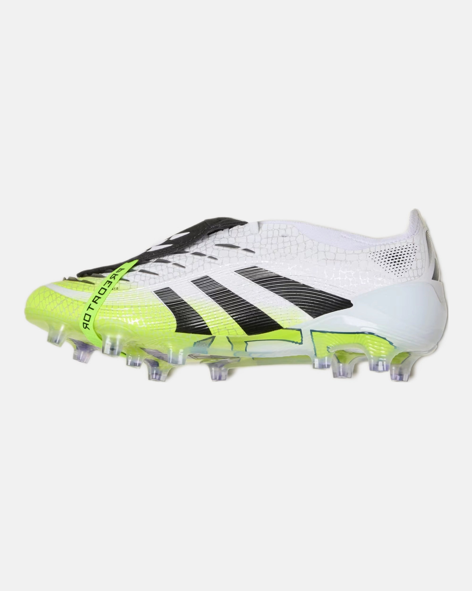 Crampons Predator Blanc jaune Elite FG
