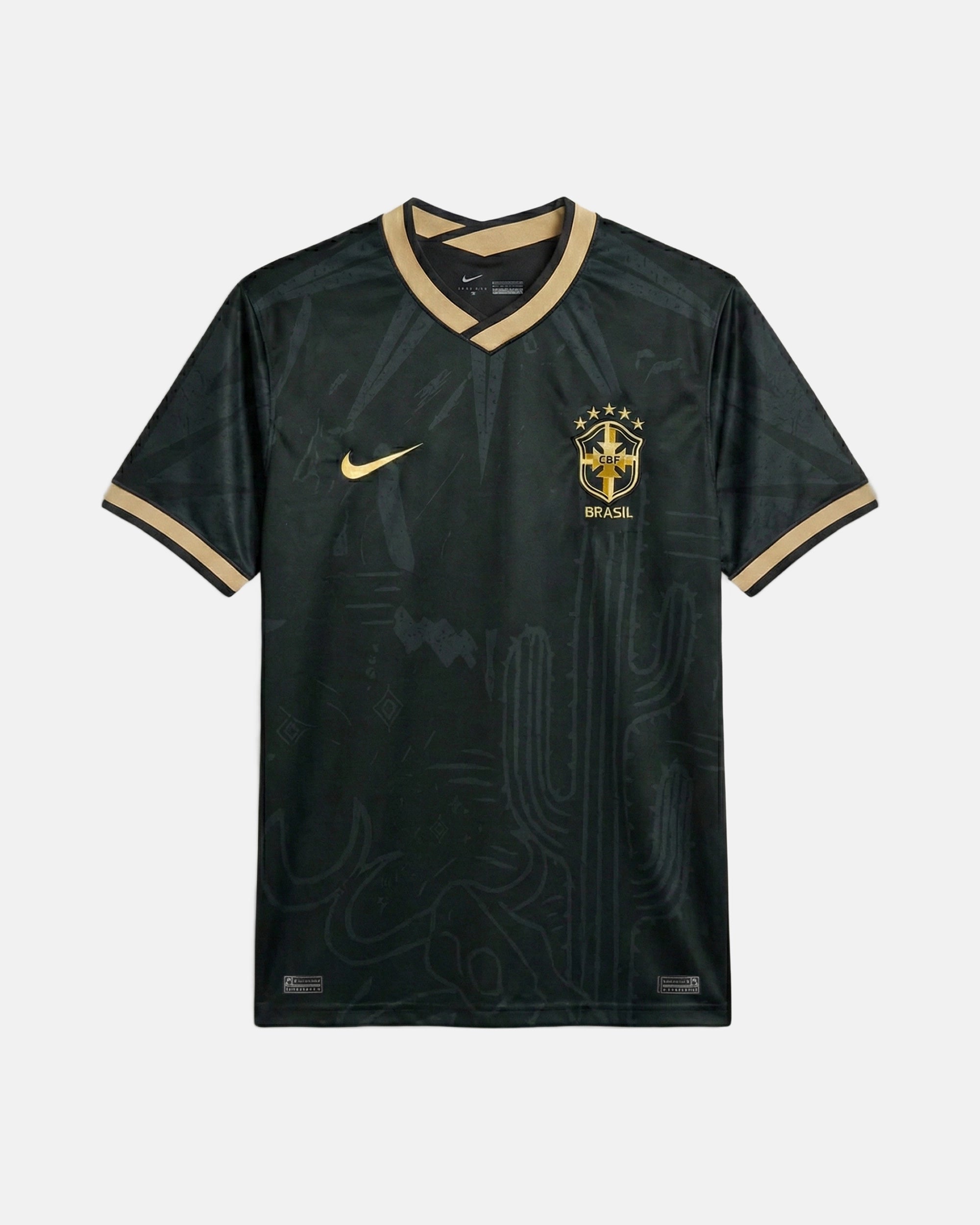 Maillot Bresil Noir Or