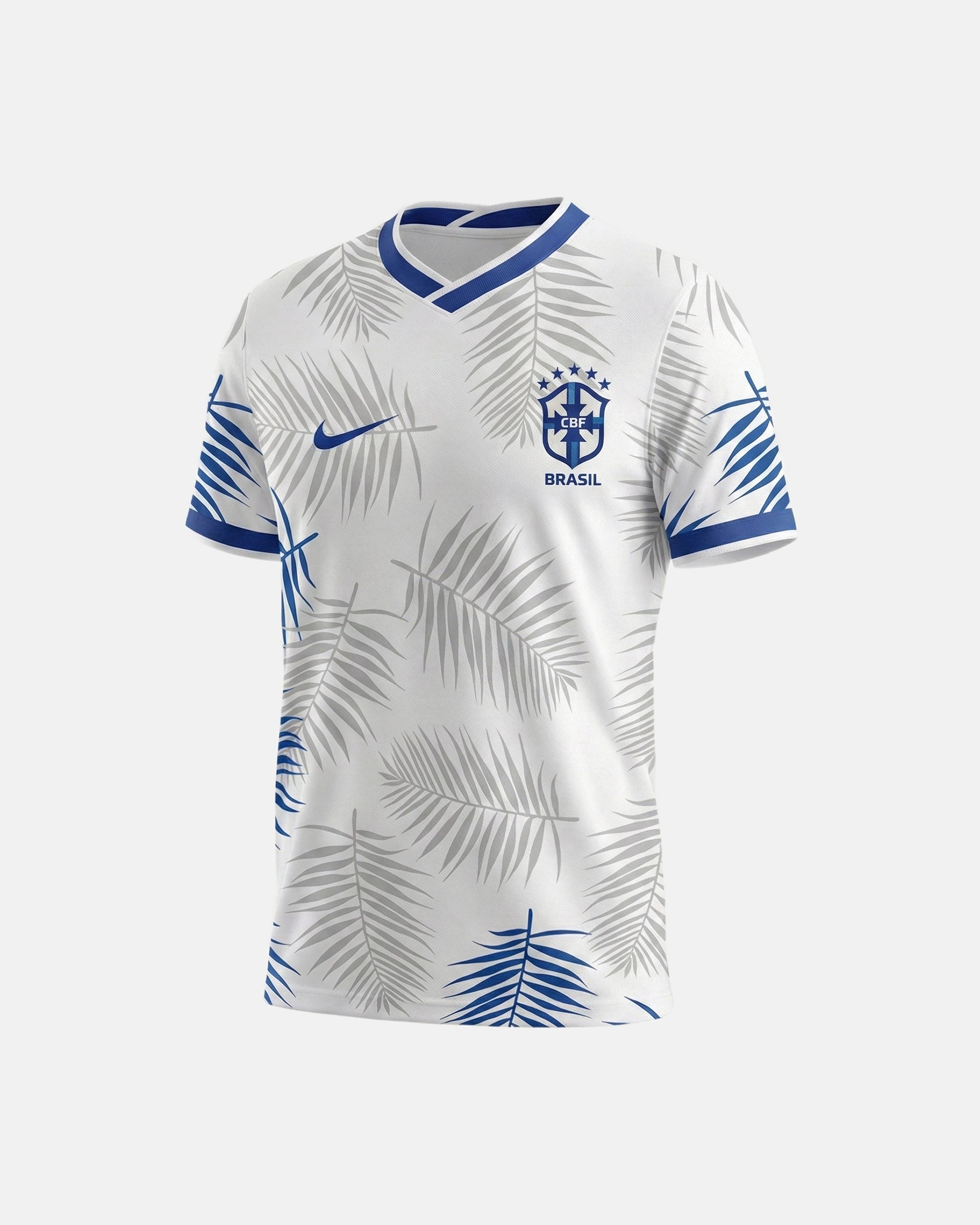 Maillot Bresil Blanc Bleu