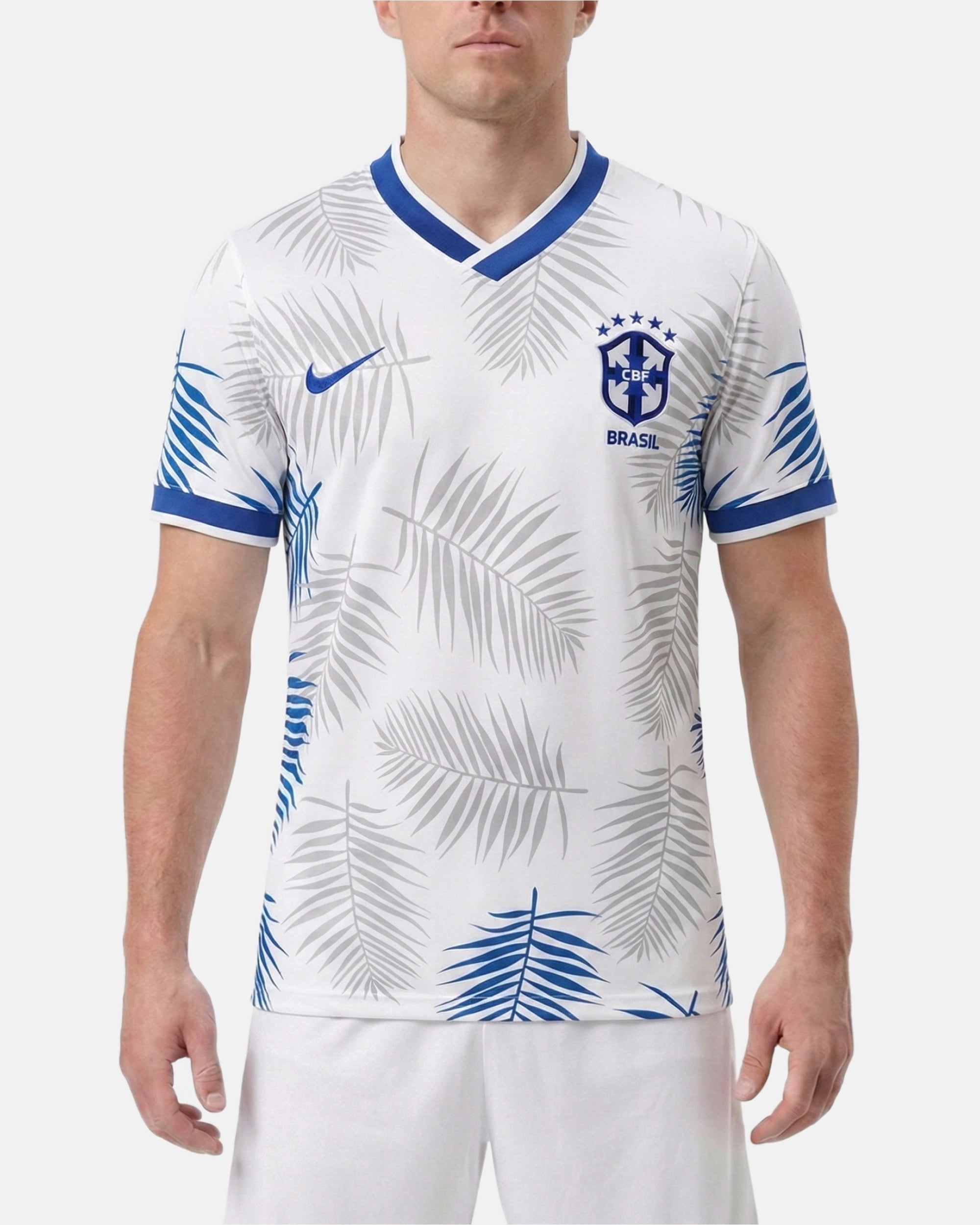 Maillot Bresil Blanc Bleu