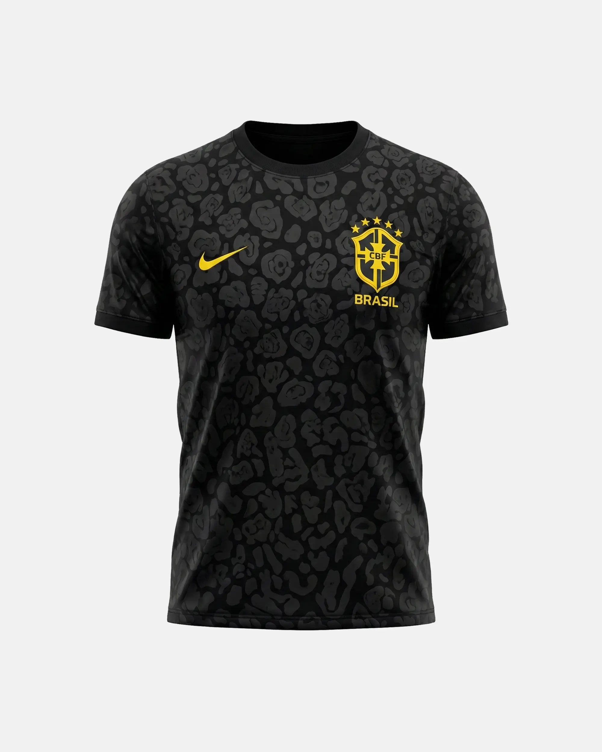 Maillot Bresil Noir Jaune