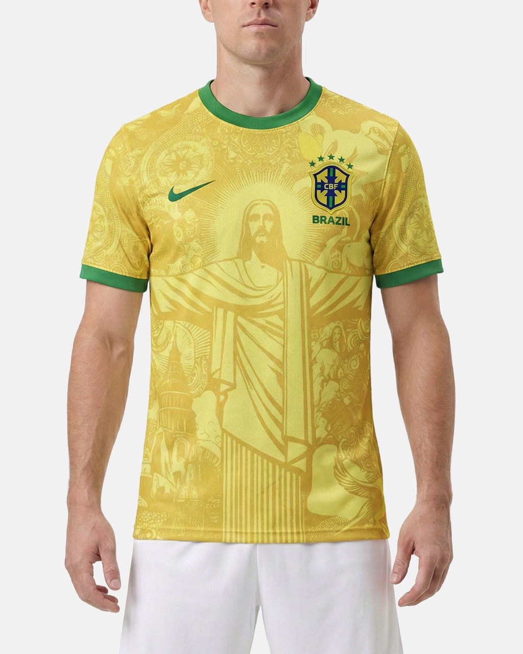 Maillot Bresil Jesus Jaune